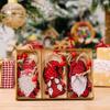 3 Pcs Christmas Gnome Ornaments Vintage Gnome Elf Wooden Hanging Decoration for Holiday Xmas Party Supplies