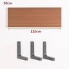 Paint-Free Floating Wall Shelf: Wooden Wall-Mounted Bookshelf and Storage Plank
