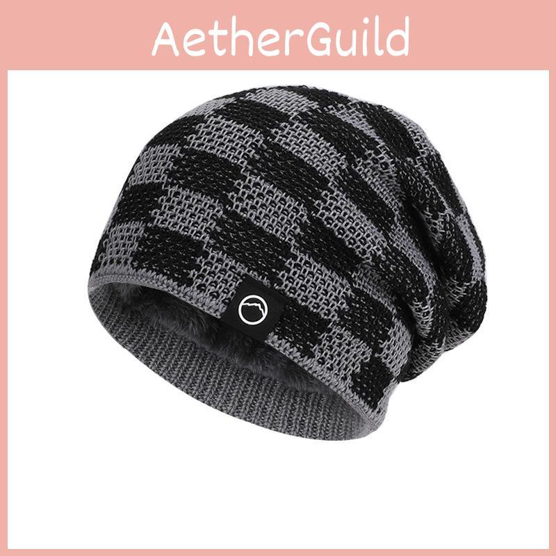 Winter Knitted Cap Women Men Fleece Lined Casual Outdoor Supplies Activities