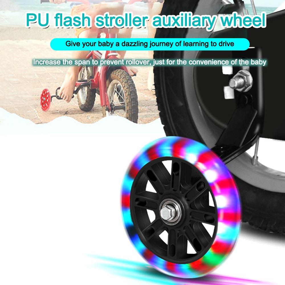 Black Training Wheels 16-20 Inch Bicycle Training Wheels New Noiseless Flash Wheels  Kids' Bikes
