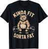 Trochu sedí, trochu tlustý - Vtipné Gym Medvěd Vzpírání Trénink unisex Tričko Pánské Dámské Trička Top