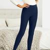 Dame Vinter Leggings Høy midje Ensfarvet Fortykket Plysjfôr Underdeler Slankende Rumpehevende Yogabukser