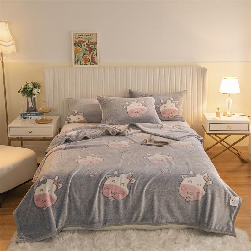 Flannel Snowflake Quilt & Blanket for Sofa or Bed