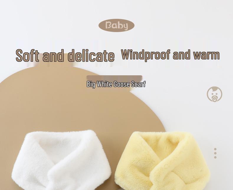 Winter Cartoon Gans Plüschschal für Jungen & Mädchen - Warmer, winddichter Nackenschutz für Kleinkinder.