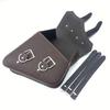 Brown Motorcycle Leather Saddle Bag Luggage Side Tool Bag Universak Fit for Honda Yamaha Suzuki Harley Sportster XL 883 XL1200