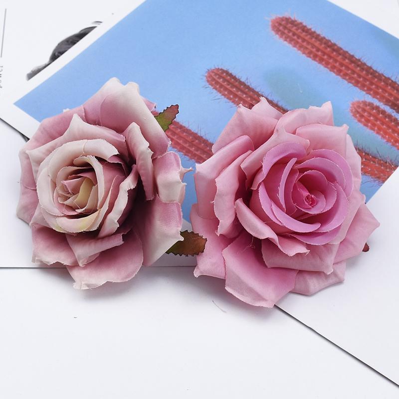 50/100Pcs Artificial Flower Silk Rose Christmas Home Outdoor garden UV protection Wedding bridal bouquet DIY gift box Decoration