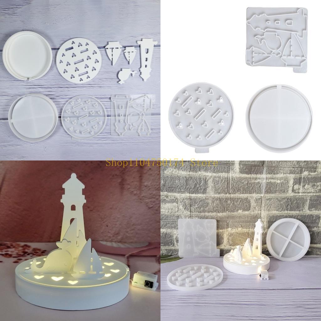 3Pcs Lighthouse Silicone Molds for Making Soap Gypsum Decoration Lighthouse Molds Molds for Epoxy Resin top sale China Mainland