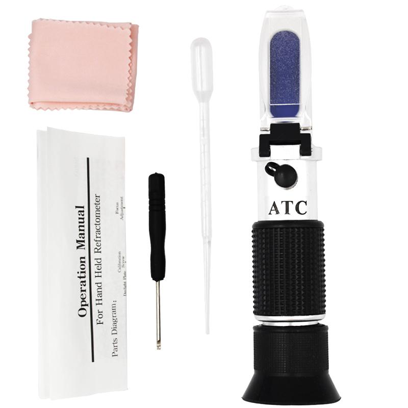 Vehicle Antifreeze Refractometer Glycol Glass Water Battery Fluid freezing Point ATC Car Urea concentration Tester Detector