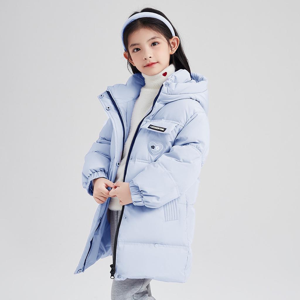 Girls' Down Jacket with 90 White Duck Down
