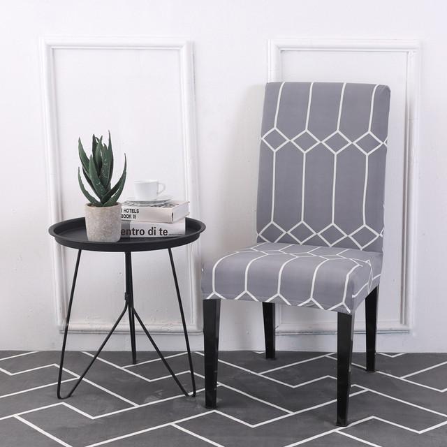 Stretch Seat Chair Covers Printed Chair Cover Big Elastic Slipcovers Bench Cover Office Chair Covers For Home Party Dining Room