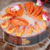 Sashimi Dry Ice Plate Japanese Salmon Seafood Sushi Restaurant High-End Flat Plate Serving Plate