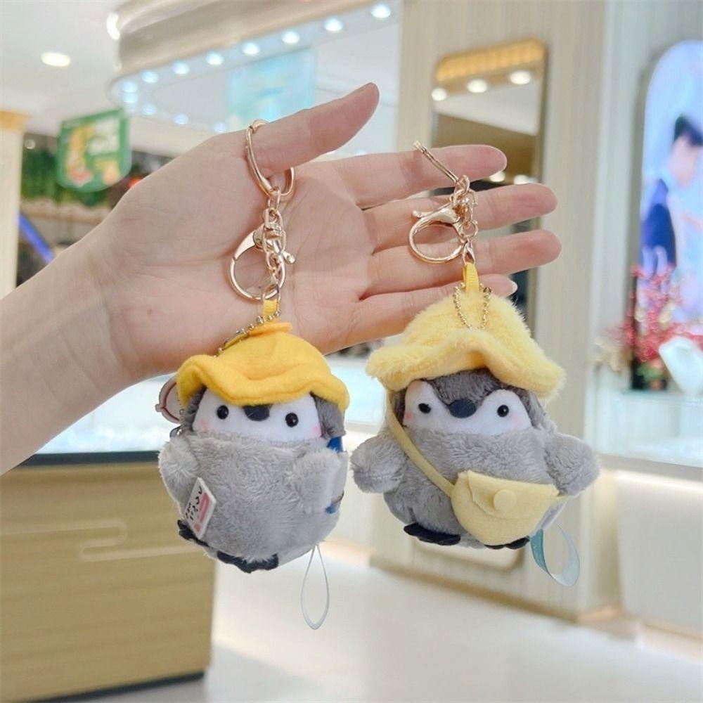 Fluffy Penguin Doll Bag Pendant PP Cotton Plush Penguin Keychain  Boys and Girls