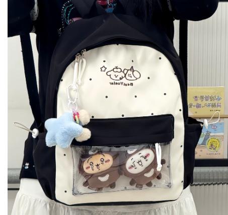 Schoolbag High-value Girl Backpack Cute High School Student Junior High School College Student Schoolbag Small Food Transparent Pain Bag New Backpack