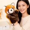 Pluszowa kukiełka na rękę Panda Czerwona 25cm Kawaii Zwierzątko z Kreskówki Rekwizyt do opowiadania historii Interaktywna maskotka Prezent