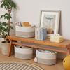 Large Woven Cotton Storage Basket for Toys, Snacks, Underwear, Socks, and Clothes