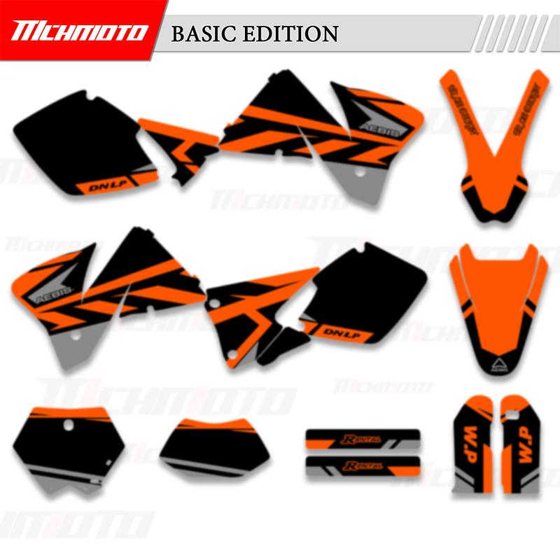 MCHMFG for KTM EXC 1998 1999 2000 125 200 250 300 380 Graphics Kit Decal Sticker Number Name Backgrounds