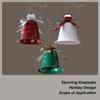 Iron Christmas Bell 20cm Bell Pendants With Bow Christmas Tree Hanging Crafts Festival Decoration Festival Party Gifts
