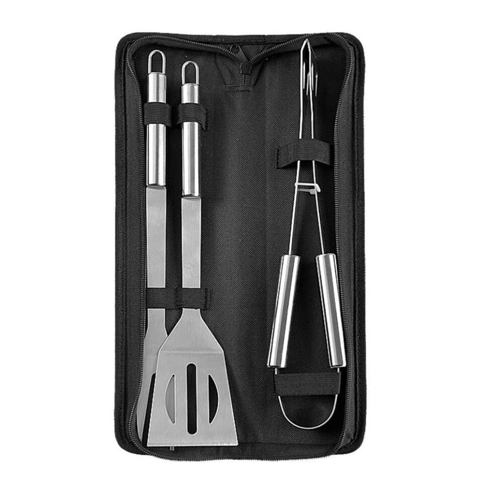 Barbecue Tool Set Stainless Steel BBQ Tools with Accurate Size Labeling and Neutral White Finish