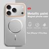 Compatible with Apple 17 Promax Phone Case, 16P Magnetic Suction, Contrasting Color Frosted 16PM, 17PRO Protective Cover