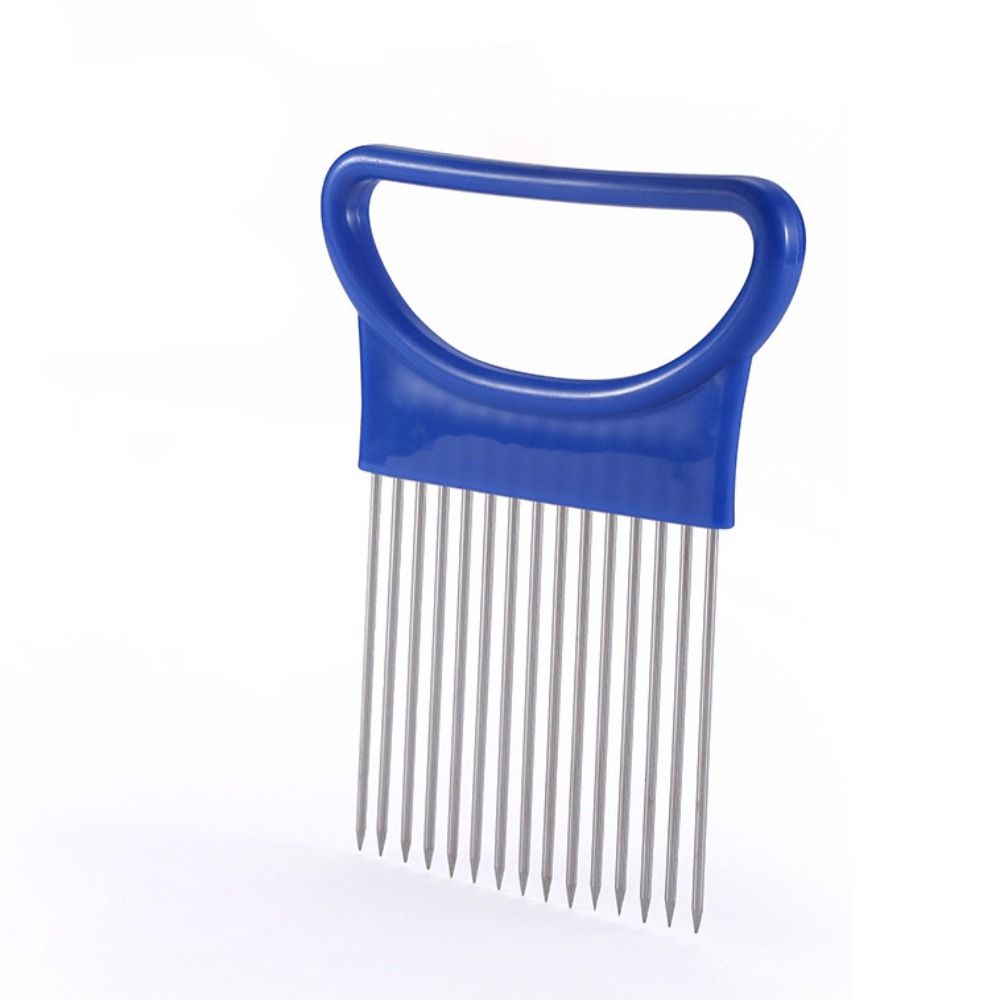 Stainless Steel Onion Slicer Holder Effortless Vegetables Cutting Fork  Kitchen Gadget