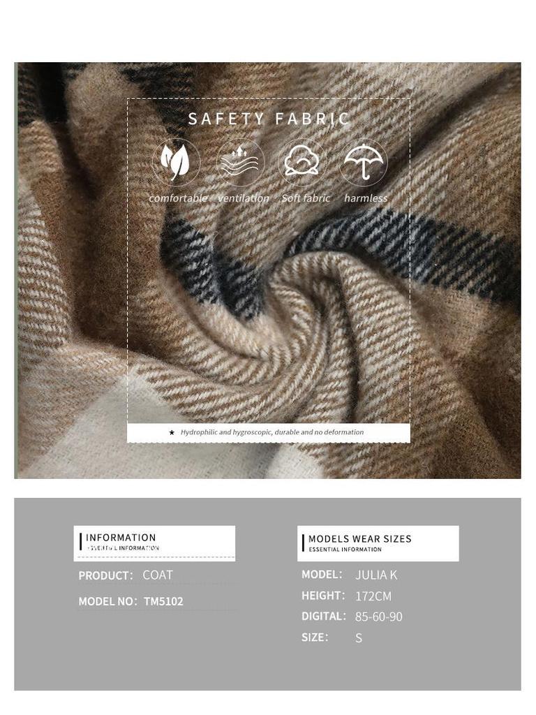 European & American Autumn/Winter Retro Plaid Shirt Jacket