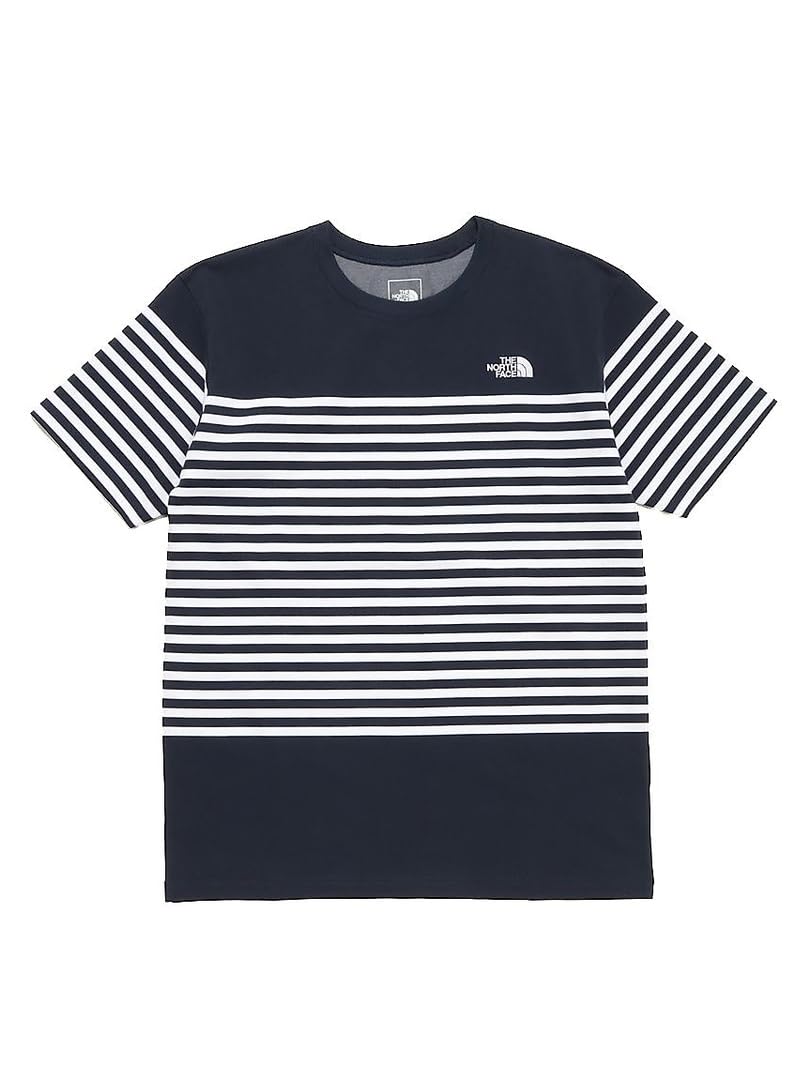 

The North Face Мужская футболка с коротким рукавом, панельной каймой, быстрой сушкой, УФ-защитой, городская, темно-синяя,