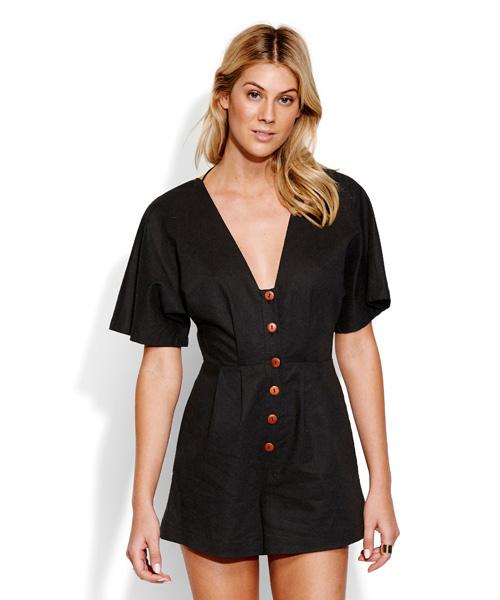 SEAFOLLY Cut Copy Button-Up Playsuit (53502-Ps)