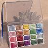 20/24 Colors Watercolor Paint Set Seamless Blending High Transparency Fine Pigment Distribution Natural Gum Portable Palette