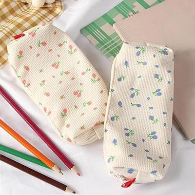 KawaiiFloral Fresh Style Pencil Bag Small Flowers Pencil Cases Cute Simple Pen Bag Storage Bags School Supplies Stationery