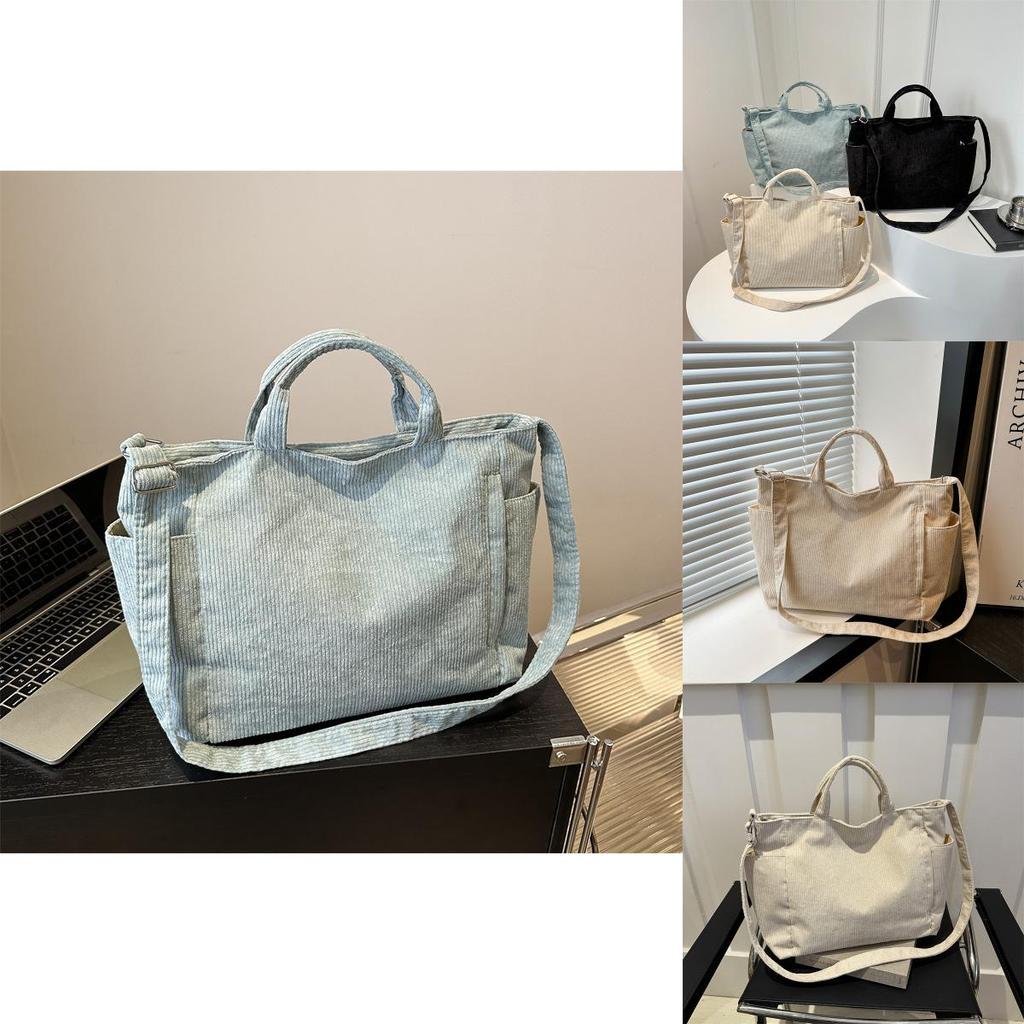 Stylish Casual Large Capacity Tote Bag For Women In Chic Korean Design With Vintage Texture