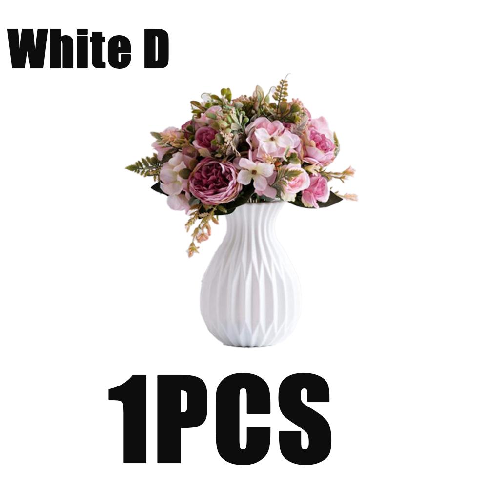 1pcs Modern Flower Vase Plastic Creative Flower Pot Arrangement Container Kitchen Living Bedroom Home Decoration Ornament