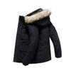 Cappotto con cappuccio da uomo imbottito in cotone ispessito autunno e inverno