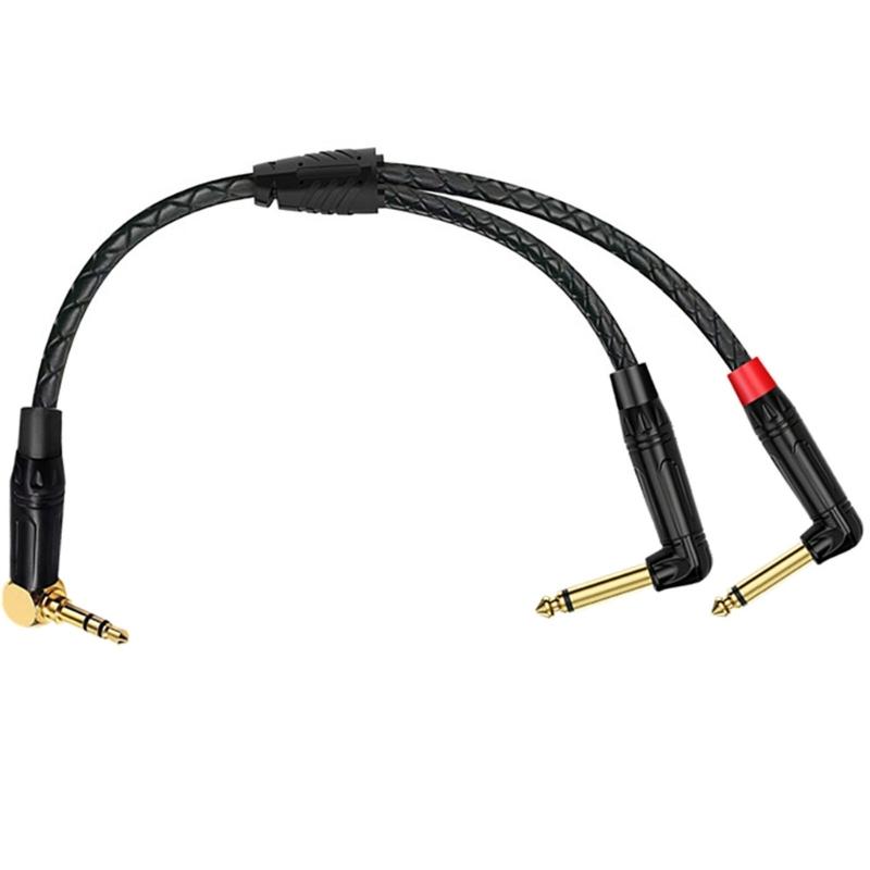 3.5mm To 2x6.35mm Adapter Cable 1/8inch to 1/4in Mono Sound Cable For Sound Recording Professional Applications