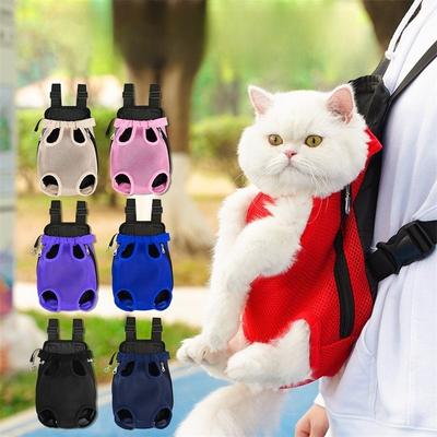 Zaino Trasportino per Cani Piccoli Medi e Gatti, Borsa da Viaggio in Rete Traspirante