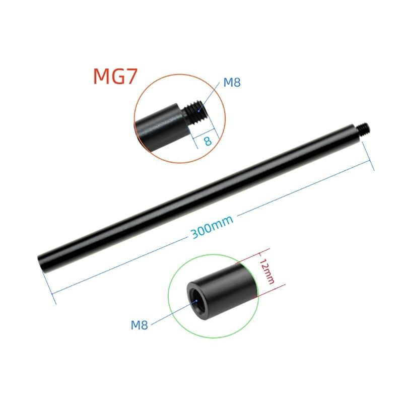 M 8 Thread Extension Rod 12mm Diameter Extension Poles Stabilizer Accessory for Tripods and Motorcycle Mounts