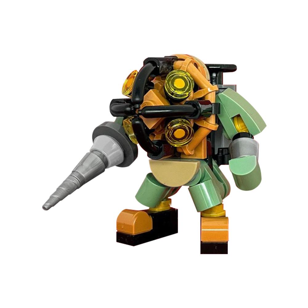 MOC BioShock Roboter Modell Bausteine Schießspiel Big Daddy Roboter Mecha Figur Ziegelstein Spielzeug Erwachsenen Geschenk