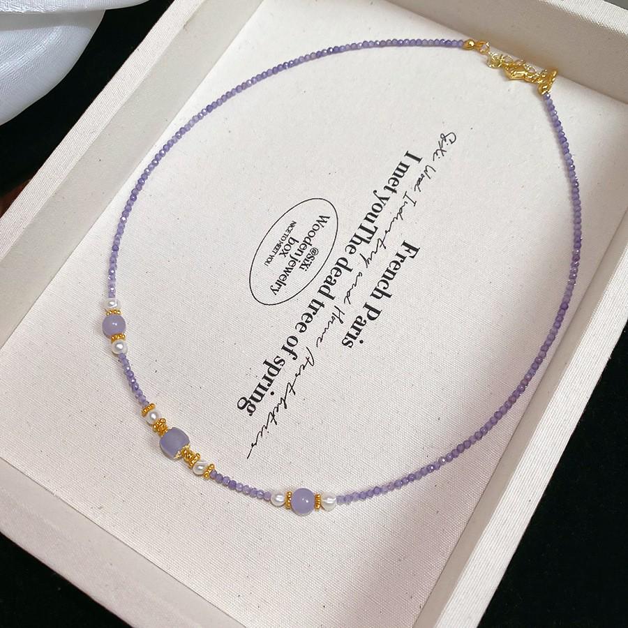 Dopamine Ethnic Retro Beaded Colorful Pearl Choker Necklace - Niche High-End Fashion