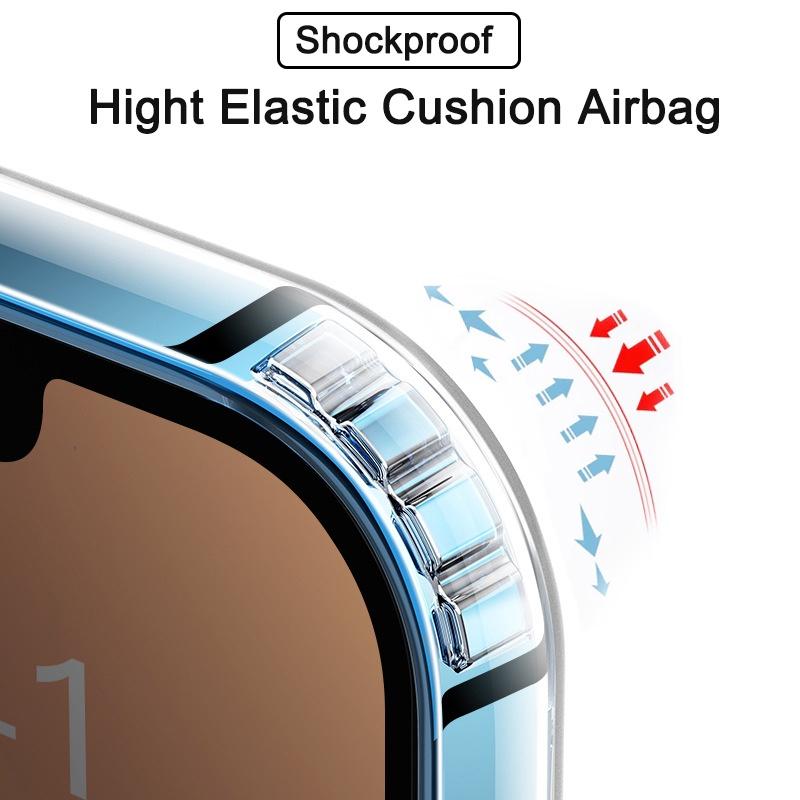 Crystal Clear Hard Acrylic Wireless Charging Magnetic Case Compatible For iPhone 11 12 13 14 15 16 Pro Max 14 Plus