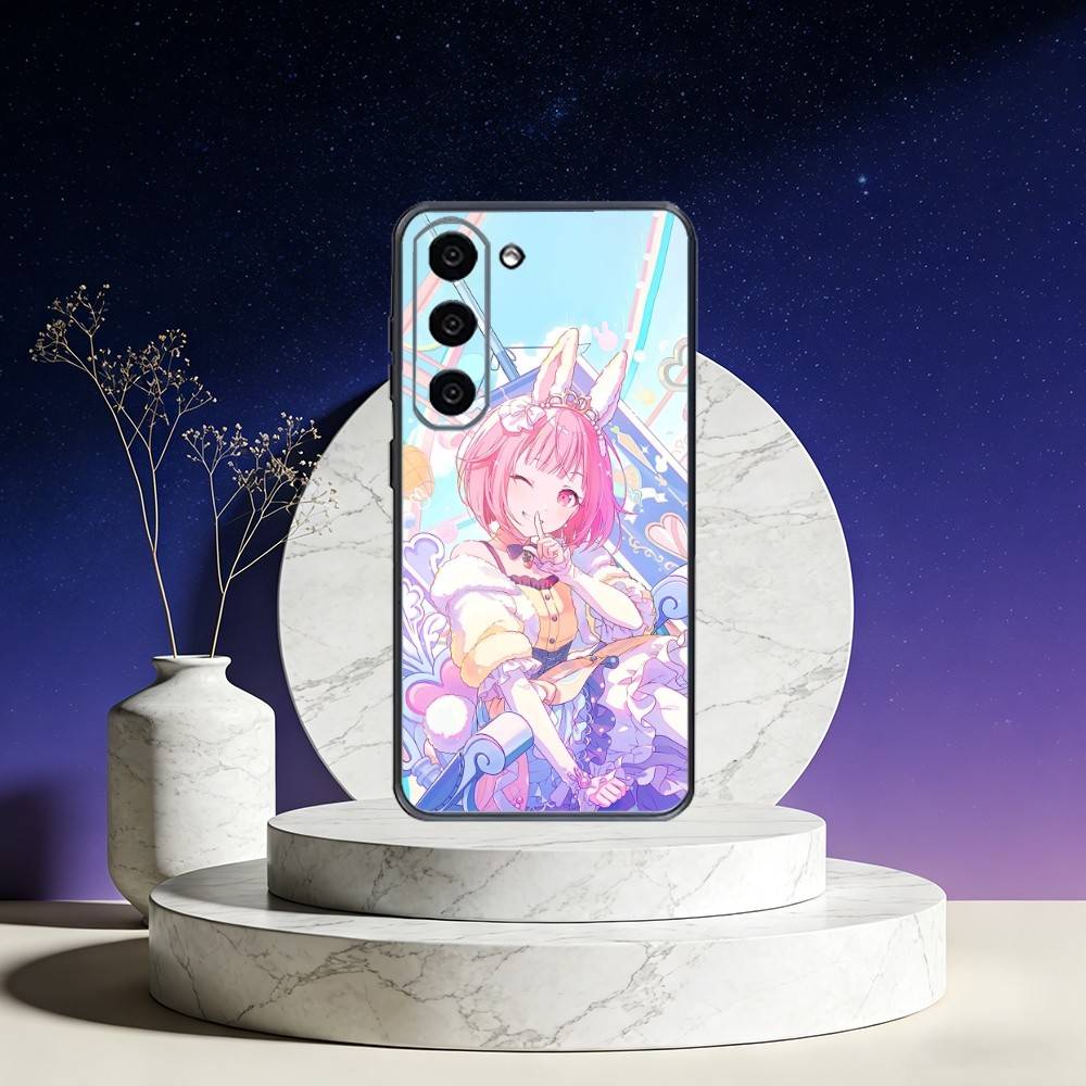 Cute Project SEKAI Phone Case For Samsung Galaxy A73,A72,A71,A70,A53,A52,A51,Others Soft Black Cover