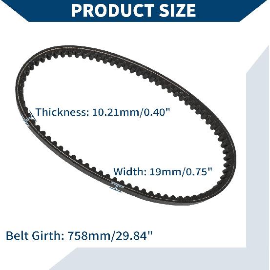 Go Kart Drive Belt for Yerf Dog for Manco for Kartco for Rotary 30 Series Torque Converter V-Belt Replace 203591