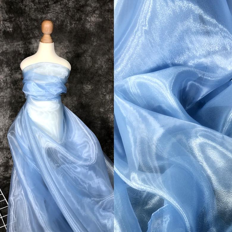 Fir de Cristal Strălucitor Plasă Mată cu Luciu de Apă Țesătură de Nuntă High-end Organza Crocantă Țesătură de Designer DIY Decorare Scenă Nuntă