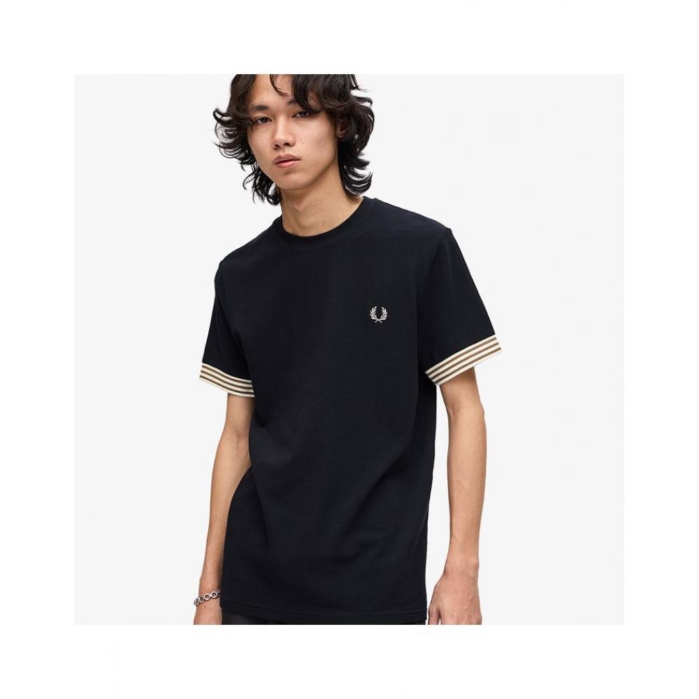 Fred Perry Striped Cuff Tee  102  Afpm2417707 102