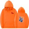 Unisex Anime-Inspired Hooded Sweatshirt With Ribbed Hem Loose Fit 81-90% Cotton 400g Weight Wear