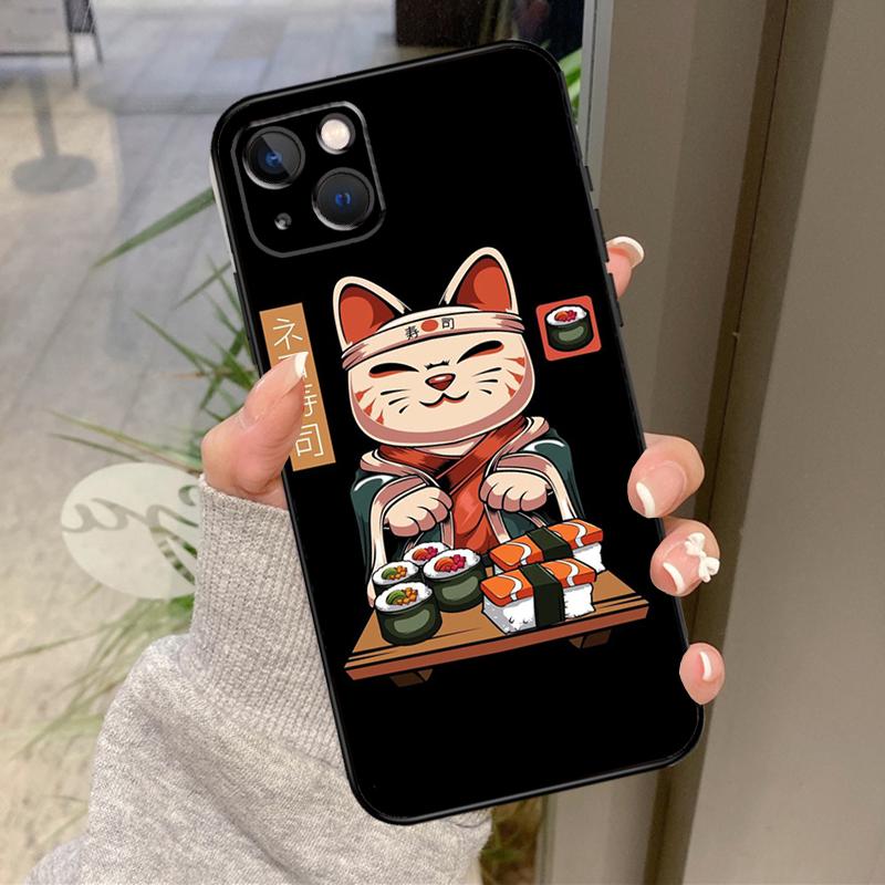 Japanese Sushi Food Case For iPhone 17 Air 16 15 14 13 11 12 Pro Max Plus 12 13 Mini 16e 17 Pro Max Back Cover