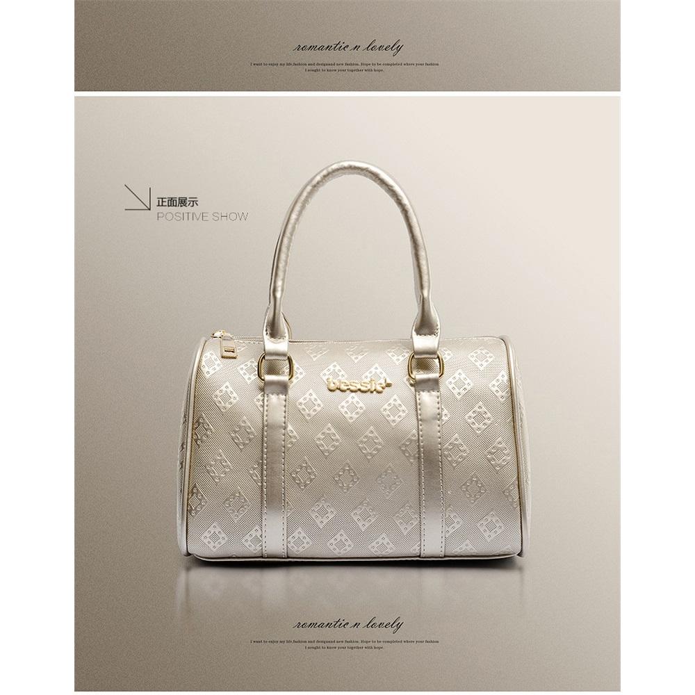 Sechsteiliges Set von Handtaschen, Umhängetaschen und Crossbody-Taschen mit geprägtem Rautenmuster
