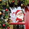 Cartoon-shaped Probe Santa Claus On The Balcony Window Glass Decoration with Window Stickers
