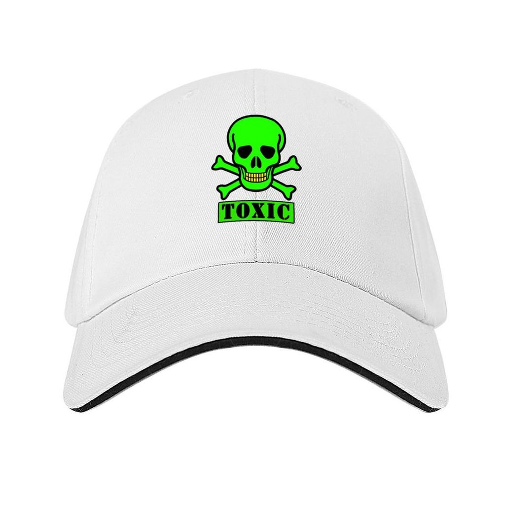 Toxic Green Skull Neon Baseball Cap Summer Hat Big Size Hat Vintage Beach Hat GirlS Hats Mens