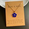 Flower Necklace for Girl Summer Fashion Cute Lovely Choker Necklace Golden Color Link Chain Statement Jewelry Wholesale