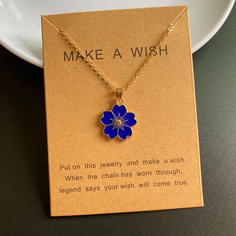 

Flower Necklace for Girl Summer Fashion Cute Lovely Choker Necklace Golden Color Link Chain Statement Zircon Wholesale