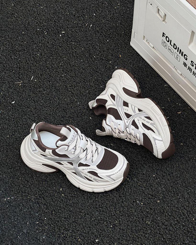 Suction film sole dad shoes women's 2025 spring and summer new thick sole heightening retro sports shoes women's casual versatile shoes children